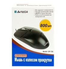 Мышь проводная A4Tech OP-720 черный, 1000 dpi, PS/2, кнопки - 3