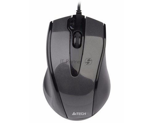 Мышь проводная A4Tech N-500F серый глянец/черный, 1200 dpi, USB, кнопки - 4