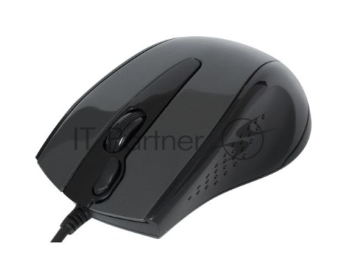 Мышь проводная A4Tech N-500F серый глянец/черный, 1200 dpi, USB, кнопки - 4
