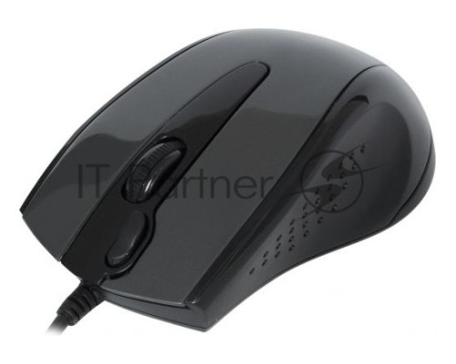 Мышь проводная A4Tech N-500F серый глянец/черный, 1200 dpi, USB, кнопки - 4