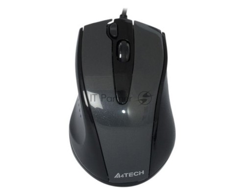 Мышь проводная A4Tech N-500F серый глянец/черный, 1200 dpi, USB, кнопки - 4