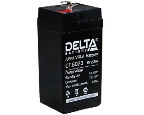 [батареи] Delta DT 6023  (2,3 Ач, 6В) свинцово- кислотный аккумулятор  