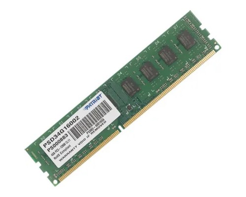 [Модуль памяти] Patriot DDR3 DIMM 4GB (PC3-12800) 1600MHz PSD34G16002