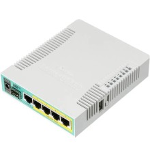 MikroTik RB960PGS Маршрутизатор hEX PoE, 1х SFP, 128MB RAM, 5x Gigabit LAN, USB, plastic case and PSU