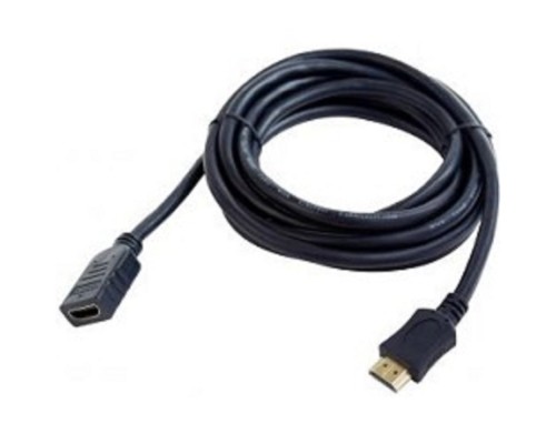 [кабели] Кабель-удлинитель HDMI Cablexpert CC-HDMI4X-6, 19M/19F, v2.0, позол.разъемы, экран, 1.8м, черный, пакет