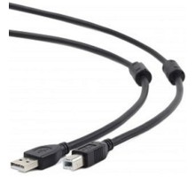 Cablexpert Кабель USB 2.0 Pro CCF2-USB2-AMBM-6, AM/BM, 1.8м, экран, 2феррит.кольца, черный, пакет