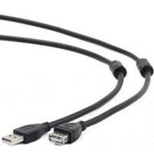 Cablexpert Кабель удлинитель USB2.0 Pro CCF2-USB2-AMAF-6, AM/AF, 1.8м, экран, 2феррит.кольца, черный, пакет
