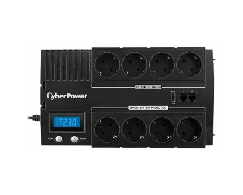 [ИБП] ИБП CyberPower BR700ELCD {Line-Interactive, 700VA/420W USB/RJ11/45/USB charger A (4+4 EURO), 12В/7,2 Ач х 1}