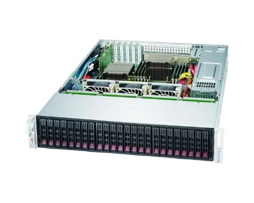 [Корпус] Supermicro CSE-216BE1C-R920LPB Корпус/ 2U, E-ATX 13.68'x13', 24x2.5' hot-swap SAS3 with SES3 single expander with SFF8643 connectors, 4xFH+3xLP, 7xLP, 437x89x630mm, redundant 920W Gold 