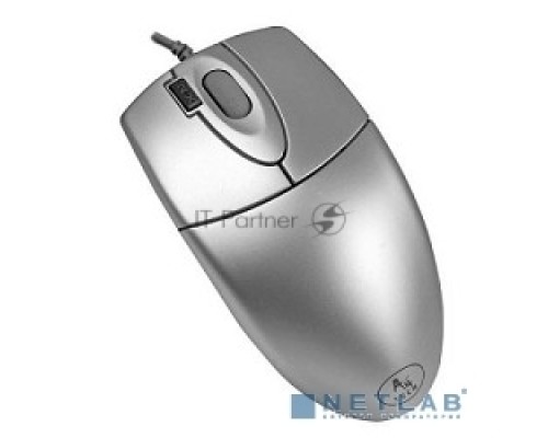 Мышь проводная A4Tech OP-620D серебряный, 1000 dpi, USB, кнопки - 4