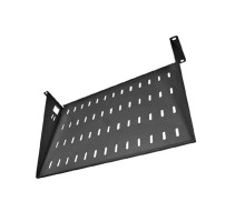 ЦМО Полка перфорированная консольная 2U, глубина 300 мм,цвет черный (МС-30-9005)