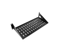 ЦМО Полка перфорированная консольная 2U, глубина 200 мм,цвет черный (МС-20-9005)