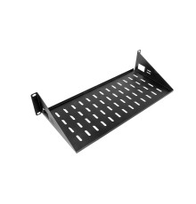 ЦМО Полка перфорированная консольная 2U, глубина 200 мм,цвет черный (МС-20-9005)