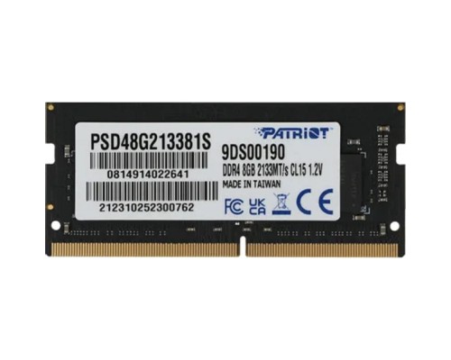[Модуль памяти] Patriot DDR4 SODIMM 8GB PSD48G213381S (PC4-17000, 2133MHz, 1.2V)