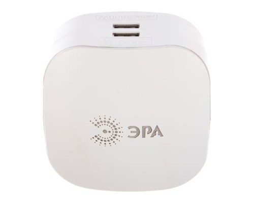 [ЭРА Удлинители бытовые, Сетевые фильтры] ЭРА Б0015243 Разветвитель электрический SP-3e-USB-2A на 3 розетки + 2 USB с заземлением со шторками 16А белый