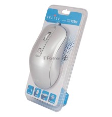 Мышь проводная Oklick 155M серебристый, 1600 dpi, USB, кнопки - 4