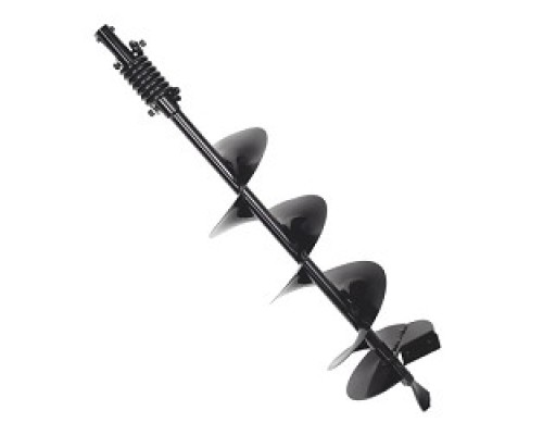 [Мотобуры аксессуары] Шнек двухзаходный D 250B для грунта к бензобуру со сменными ножами, диаметр 250мм [742004457] {диаметр 250мм}