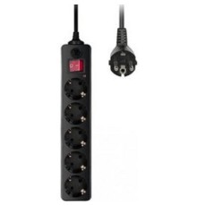BURO Сетевой фильтр, 5 розеток, 1.8 метра, (500SH-1.8-B), черный (коробка) {992289}