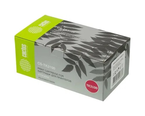 [расходные материалы] CACTUS  TK-3100 Тонер Картридж  CS-TK3100 черный для Kyocera Ecosys FS-2100D/2100DN (12500стр.)