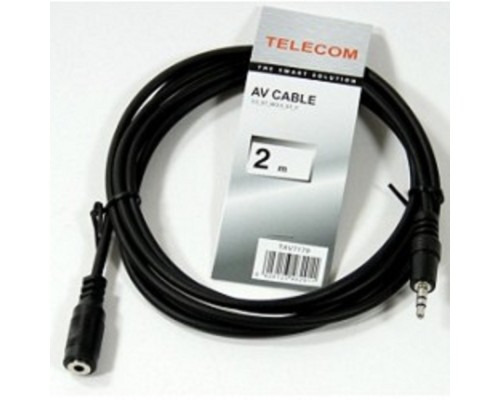 [кабели] Telecom (TAV7179-2M) Удлинитель звуковой 3.5mm Jack M - 3.5mm Jack F) 2.0м[6926123462911]