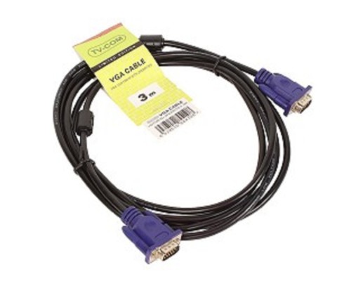 [кабели] TV-COM Кабель соединительный (QCG120H-3M) SVGA (15M/M) 3m 2 фильтра [6939510844108]