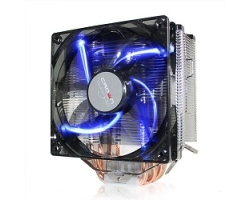 [вентилятор] CROWN Кулер для процессора CM-5 (Для Intel и AMD,TDP до 187 Ватт,5шт. теплопроводных трубок,Синяя светодиодная подсветка,Гидродинамическиий подшипник,Размер: 148*126*85 мм)