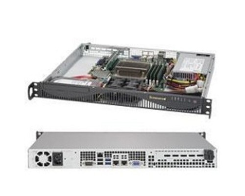 [Сервер] Supermicro SYS-5019S-ML, 1U no CPU(1) E3-1200v5/6thGenCorei3/ no memory(4)/ on board RAID 0/1/5/10/ no FixedHDD(2)LFF/ 2xGE/ 1xPCIEx8, 1xM.2 connector/ 1noRx350W (SYS-5019S-ML, X11SSH-F, 512F-350B1)
