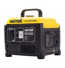 Huter DN1500i 64/10/4 Инверторный Генератор {четырехтактный, 1500Вт, 220В/50Гц, 57Дб, принудительное охлаждение, бак 3,5 л, максимальный расход 1,5 л/час, габариты 537х288х446, вес 25 кг}