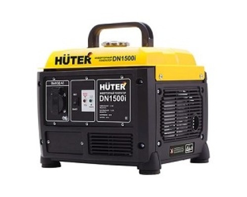 [Huter Генераторы] Huter DN1500i 64/10/4 Инверторный Генератор {четырехтактный, 1500Вт, 220В/50Гц, 57Дб, принудительное охлаждение, бак 3,5 л, максимальный расход 1,5 л/час, габариты 537х288х446, вес 25 кг}