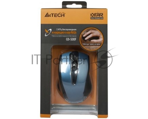 Мышь беспроводная A4Tech G9-500F черный, 1200 dpi, радиоканал, USB, кнопки - 4