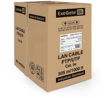 Exegate EX256747RUS Кабель UTP 4 пары кат.5e Exegate CCA, 24AWG, LSZH, бухта 305м, оранжевый