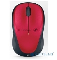Мышь беспроводная Logitech M235 красный, 1000 dpi, радиоканал, USB, кнопки - 3