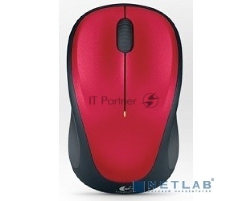 Мышь беспроводная Logitech M235 красный, 1000 dpi, радиоканал, USB, кнопки - 3
