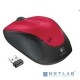 Мышь беспроводная Logitech M235 красный, 1000 dpi, радиоканал, USB, кнопки - 3