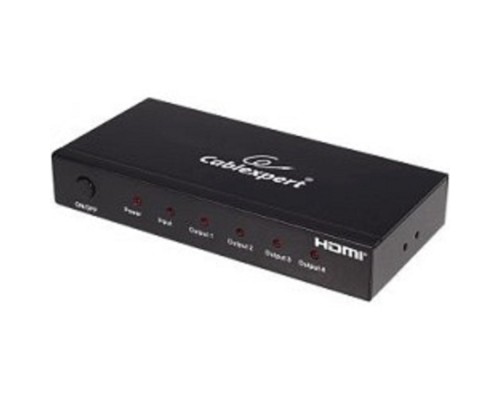 [Разветвитель] Gembird DSP-4PH4-02 Разветвитель HDMI Cablexpert, HD19F/4x19F, 1 компьютер => 4 монитора, Full-HD, 3D, 1.4v