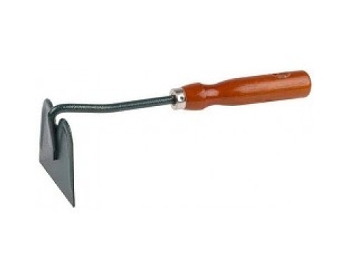 [Ручные инсктрументы для обработки почвы (Буры, Вил] Мотыжка GRINDA, прямое лезвие, из углеродистой стали с деревянной ручкой, 250 мм [8-421231_z01]