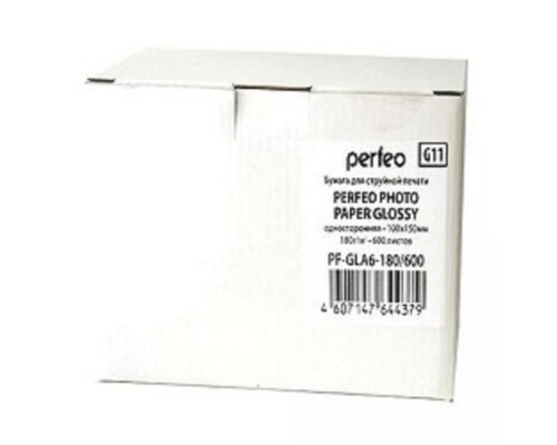 [фотобумага] Perfeo PF-GLA6-180/600 Бумага Perfeo глянцевая 600л, 10х15 180 г/м2 (G11)