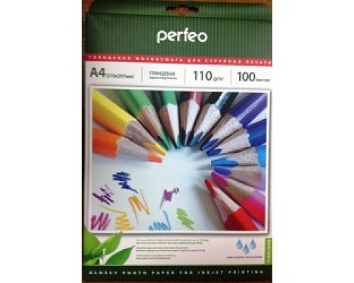 [фотобумага] Perfeo PF-GLA4-110/100 Бумага Perfeo глянцевая 100л, A4 110 г/м2 (G09)