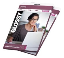 Perfeo PF-GLA4-115/100 Бумага Perfeo глянцевая 100л, A4 115 г/м2 (G12)