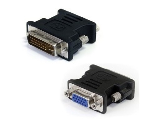 [переходник] ORIENT Переходник C393 (B), DVI-I M (24+5) -> VGA 15F, позолоч.разъемы, черный (30326)