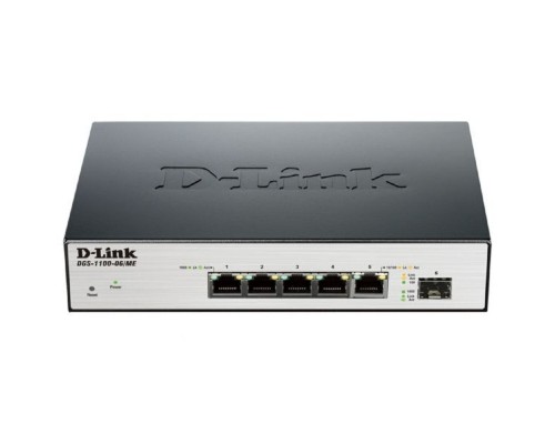[Сетевое оборудование] D-Link DGS-1100-06/ME/A1B Управляемый L2 коммутатор с 5 портами 10/100/1000Base-T и 1 портом 100/1000Base-X SFP