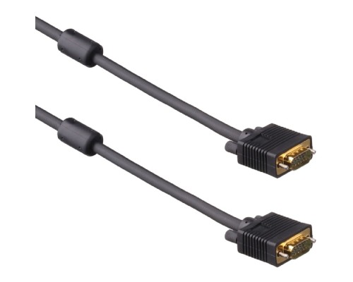 [кабели] Exegate EX138948RUS Кабель монитор - SVGA card (15M -15M)  1.8м 2 фильтра Exegate позолоченные разъемы, экранирование