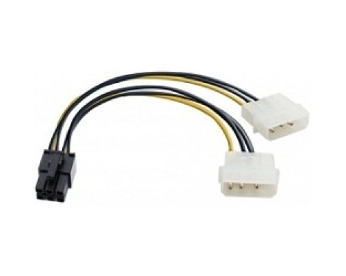 [Переходник] Exegate EX138937RUS Переходник питания PCI-Express 6pin (от 2х разъемов Molex (IDE) блока питания), 15см Exegate