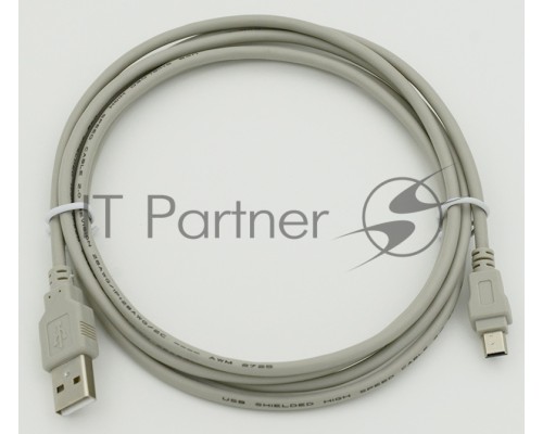 Кабель USB2.0 AM/miniBm 1.8м USB/miniUSB 1.8m, серый