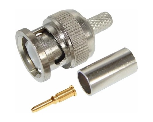 [Разъемы, Проходные адаптеры, Вставки] Rexant (05-3001) Разъем BNC штекер RG-58 обжим (1 шт)