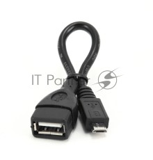Кабель Gembird/Cablexpert A-OTG-AFBM-001 AF/MicroBM, Кабель USB 2.0 OTG  , 0.15м, пакет 
