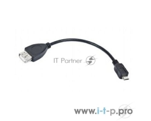 Кабель Gembird/Cablexpert A-OTG-AFBM-001 AF/MicroBM, Кабель USB 2.0 OTG  , 0.15м, пакет 