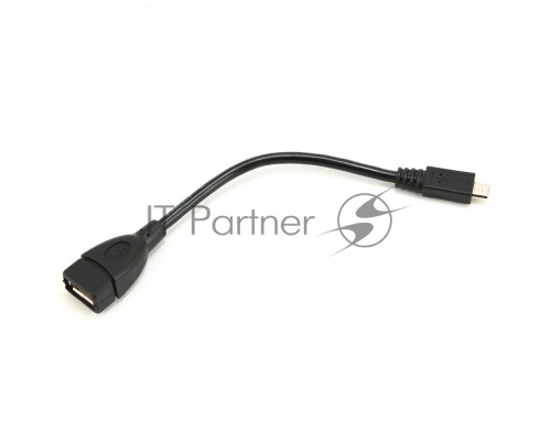 Кабель Gembird/Cablexpert A-OTG-AFBM-001 AF/MicroBM, Кабель USB 2.0 OTG  , 0.15м, пакет 