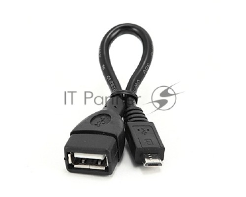 Кабель Gembird/Cablexpert A-OTG-AFBM-001 AF/MicroBM, Кабель USB 2.0 OTG  , 0.15м, пакет 