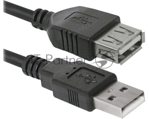 Кабель Defender USB 2.0USB02-06 ,AM-AF 1.8м, PolyBag, (87456)